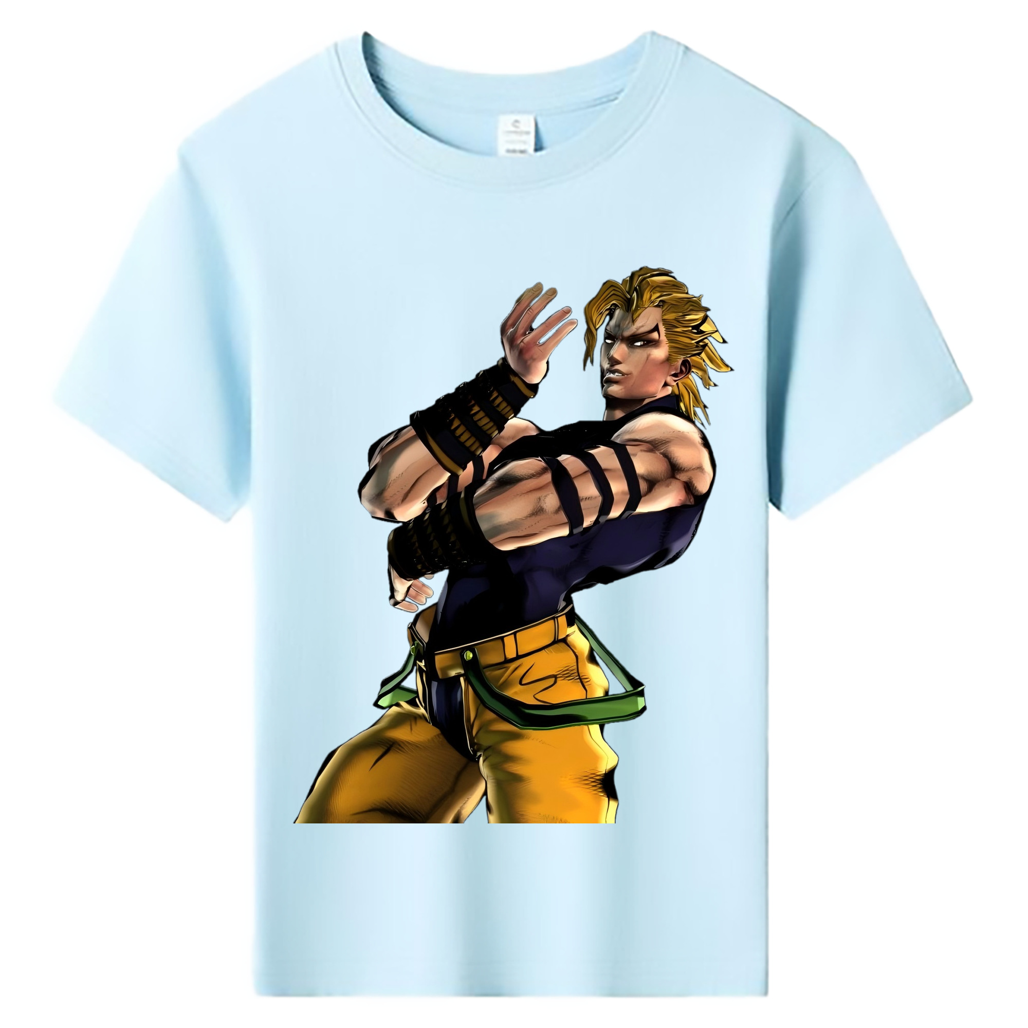 （画像用） ジョジョの奇妙な冒険 ディオ?ブランドー JoJo's Bizarre Adventure Dio Brando 綿100％キッズTシャツ（フロントプリント）